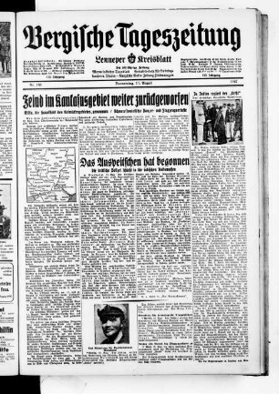 Bergische Tageszeitung. 1941-1943