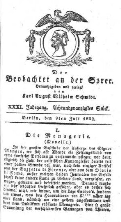 28. Stueck, 9. Juli 1832