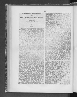 Diplomatische Correspondenz über die "Holsteinische" Frage.