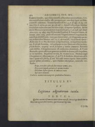 Titulus XV. De legitima adgnatorum tutela.