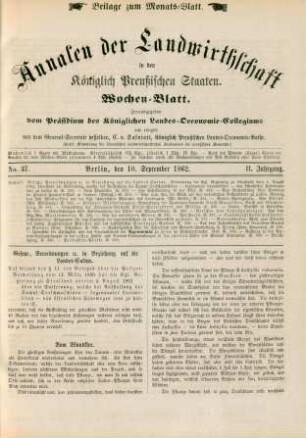 No. 37. Berlin, den 10. September 1862. II. Jahrgang.