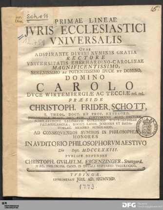 Primae Lineae Jvris Ecclesiastici Vniversalis