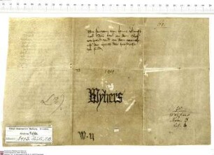 Frowin von Haun (Huene) verkauft Johann [von Merlau], Abt von Fulda, Dekan Giso und dem Konvent von Fulda seinen Anteil an der Burg Weyhers [Ebers...