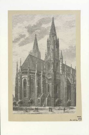 Münster. Chor und Querhaus von Nordosten. Um 1873