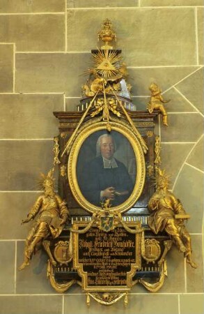 Epitaph Johann Friedrich Bonhöffer (des Jüngeren) mit Porträt des Verstorbenen