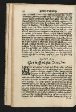 Caput XV. Von wucherlichen Contracten.