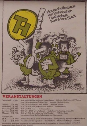 Plakat "Hochschulfesttage der TH Karl-Marx-Stadt", 1982