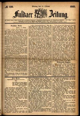 Ausgabe vom Montag, den 15. Oktober 1883.
