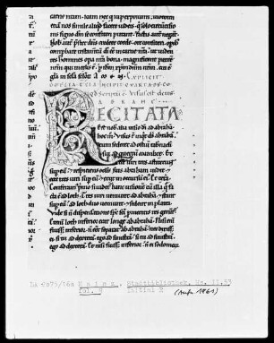 Homilien — Initiale R(ecitata), Folio 9recto