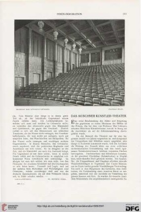Das Münchner Künstler-Theater