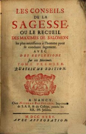 Les Conseils de la Sagesse