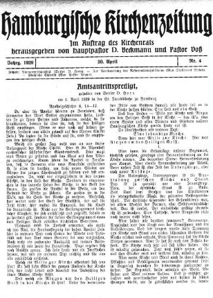 Amtsantrittspredigt