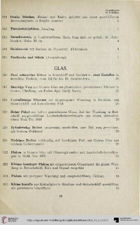 Glas (Nr. 316-354)