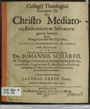 9: De Christo mediatore
