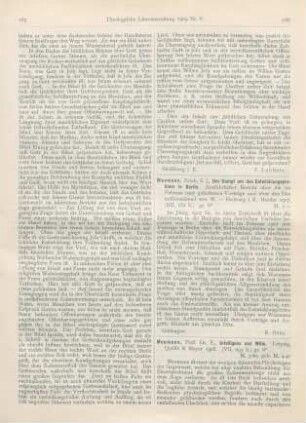 186-188 [Rezension] Meumann, E., Intelligenz und Wille