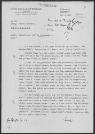 Tuningen: Inspektionsbericht 1962