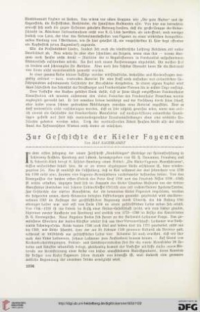 15: Zur Geschichte der Kieler Fayencen
