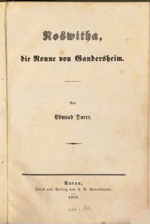 Roswitha, die Nonne von Gandersheim