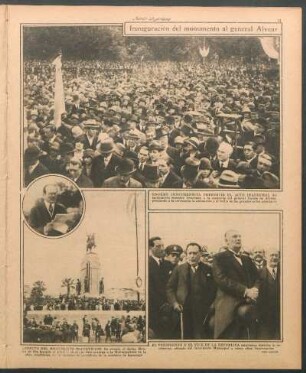 Inauguración del monumento al general Alvear [Fotografías]