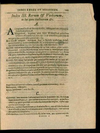 Index III.