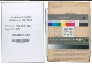 Entnazifizierung Otto Moormann , geb. 24.01.1898 (Reg.Inspektor)