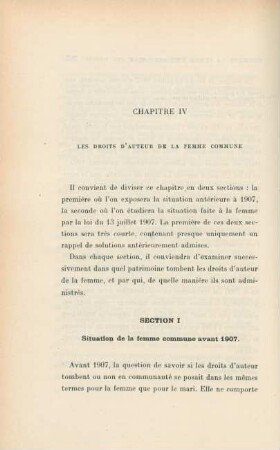 Chapitre IV. Les droits d'auteur de la femme commune