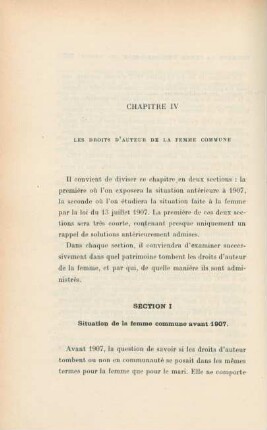 Chapitre IV. Les droits d'auteur de la femme commune