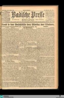 Badische Presse : Generalanzeiger der Residenz Karlsruhe und des Großherzogtums Baden, Sonntagausgabe