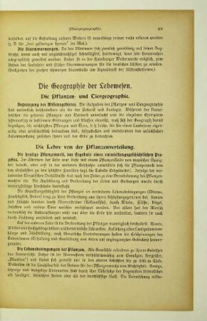 Die Geographie der Lebewesen