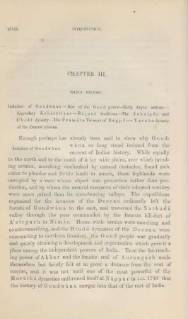 Chapter III. Early history