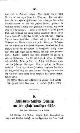 Muhammedanische Schulen an der ostafrikanischen Küste