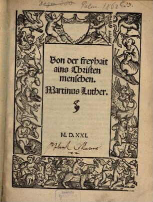 Von der Freyhait eins Christen menschen