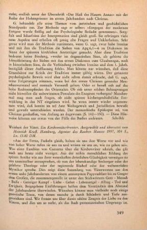 349-350 [Rezension] Weisheit der Väter