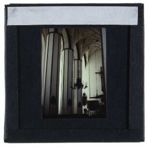 Danzig, Trinitatiskirche, Franziskanerkirche : Blick zum Chor (z. Aufnahmezeitpunkt mit Wand verschlossen)