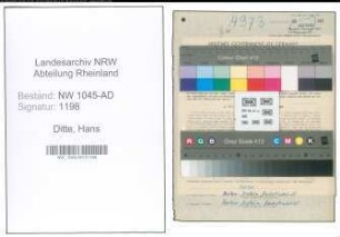 Entnazifizierung Hans Ditte , geb. 05.07.1915 ()