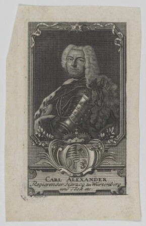 Bildnis des Carl Alexander, Herzog von Würtemberg
