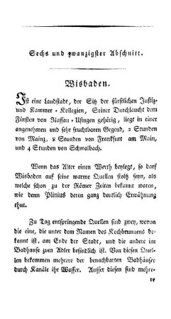 Sechs und zwanzigster Abschnitt. Wisbaden.