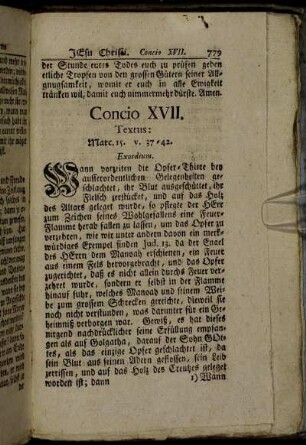 Concio XVII. Textus: Marc 15. v. 37 - 42.