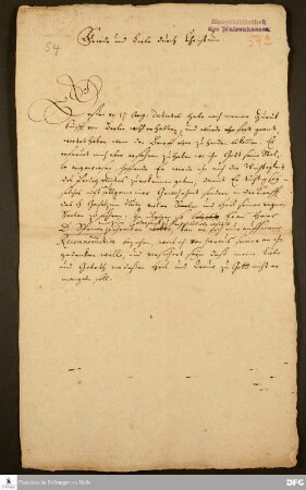 Brief von August Hermann Francke an einen Geistlichen.