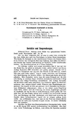 Berichte und Besprechungen