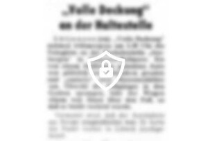 "Volle Deckung" an der Haltestelle