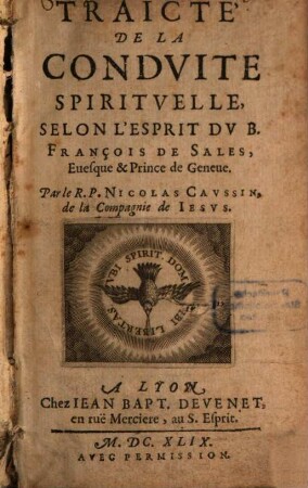 Traité de la Conduite spirituelle selon l'Esprit du François de Sales