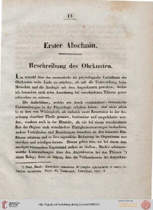 Erster Abschnitt: Beschreibung des Ohrknoten