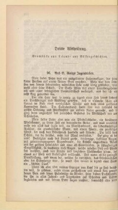 Dritte Abtheilung. Bruchstücke aus Lebens- und Völkergeschichten