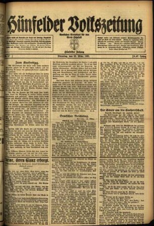 Ausgabe vom Dienstag, den 22. März 1921.