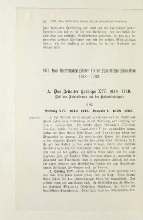 A. Das Zeitalter Ludwigs XIV. 1648-1740