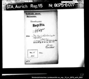 Die Ausführung der Deich- und Sielordnung hinsichtlich der Feststellung des Höhennivellements: Amt Esens