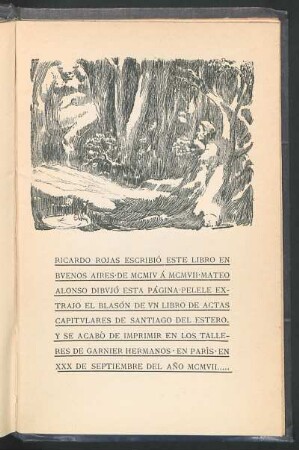 [Informaciones sobre el libro con dibujo]