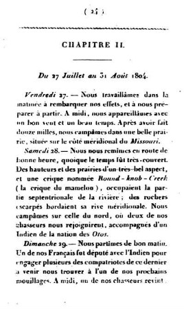 Du 27 Juillet au 31 Août 1804.