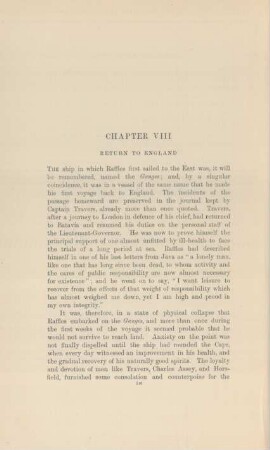 Chapter VIII. Return to England